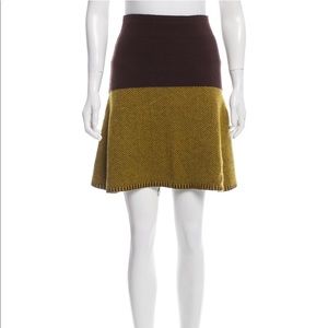 Hanley melon 100% cashmere knit skirt